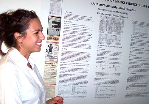 “Creating new Irish stock market indices, 1869-1929: data and computational issues.” Madalina Ursu ’09 Sponsor: Richard Grossman (economics)